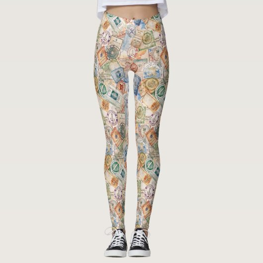 Rustoord Stempel Reispatroon (9) Leggings (Voorkant)