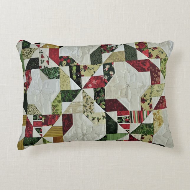 Rustoord Vakantie Patchwork Dekbedpatroon Accent Kussen (Voorkant)
