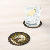 Rustoord Vintage Kerst STAG Feest Persoonlijk Kartonnen Onderzetters (Insitu)