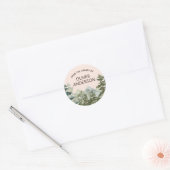 Rustoord Waterverf Bos & Berg Ex-Libris Ronde Sticker (Envelop)