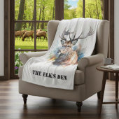 Rustoord Waterverf Elandhol Custom fleece deken