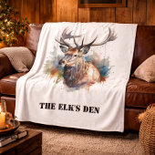 Rustoord Waterverf Elandhol Custom fleece deken