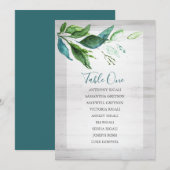 Rustoord Waterverf Groene Huwelijks Zitplaatskaart Kaart (Voorkant / Achterkant)
