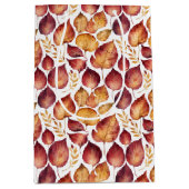 Rustoord Waterverf Herfstblad Patroon Medium Cadeauzakje (Voorkant)