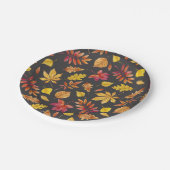 Rustoord Waterverf Herfstbladeren Patroon Herfstfe Papieren Bordje (Gekanteld)