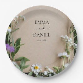 Rustoord Wilde Bloemen Botanische Kraft Papier Huw Papieren Bordje