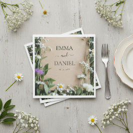 Rustoord Wilde Bloemen Botanische Kraft Papier Huw Servet