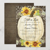 Rustoord Zonnebloem Bloemige Pompoen Twinkel Licht Kaart (Voorkant / Achterkant)