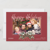 Rustoordennenappel Kerst Foto Kerstkaart Kaart (Voorkant)