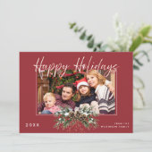 Rustoordennenappel Kerst Foto Kerstkaart Kaart (Staand voorkant)