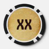 Rustoordige Viking Poker Chips (Achterkant)