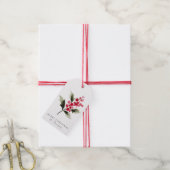 Rustoordige Waterverf Hulstbes Kerstcadeautags Cadeaulabel (Met Touw)