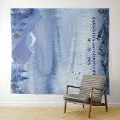 Rustoordons met nevelige dennenbos trouwfotobehang wandkleed (In Situ (horizontaal))