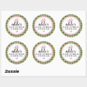 Rustopluim Kerst Persoonlijk Ronde Sticker (Vel)
