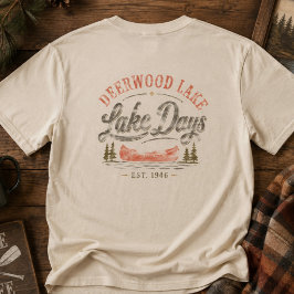 Rustoque Ouderwetse Meer Dagen Deerwood Lake Kano T-shirt