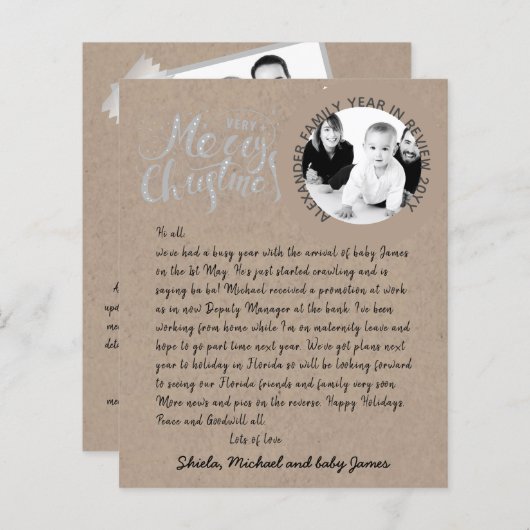 Rustoze foto jaaroverzicht vintage handgeschreven (Voorkant / Achterkant)