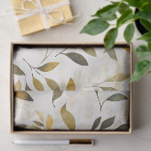 Rustoze Geperste Bladeren Patroon – Herfst Botanis Tissuepapier (Geschenk)