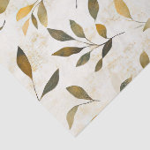 Rustoze Geperste Bladeren Patroon – Herfst Botanis Tissuepapier (Detail)