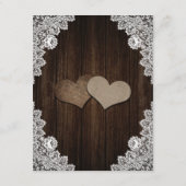 Rustoze paarse en blauwe bloemige bijlagekaart informatiekaartje (Achterkant)