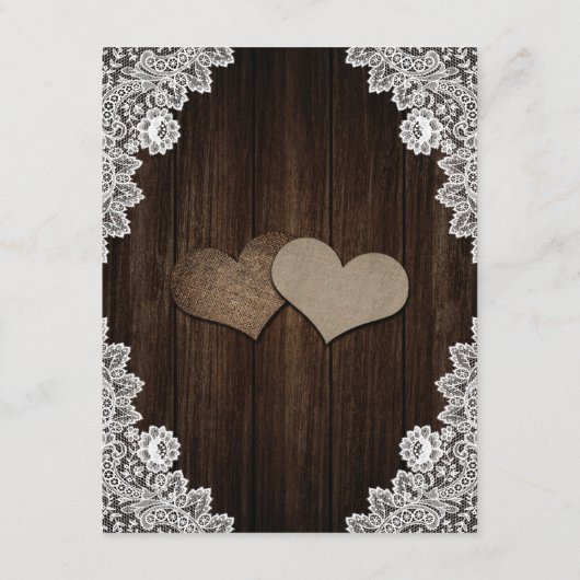 Rustoze paarse en blauwe bloemige bijlagekaart informatiekaartje (Achterkant)