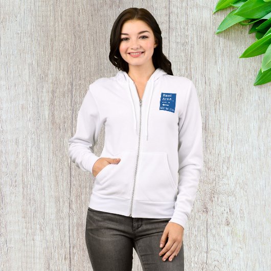Rustplaats 400m Links Wegbord Hoodie