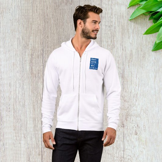 Rustplaats 400m Links Wegbord Hoodie