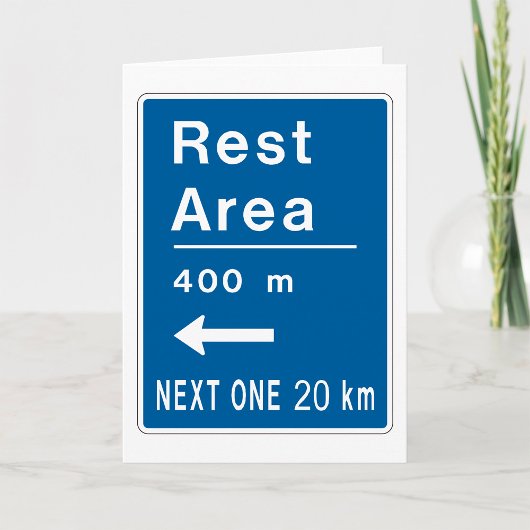 Rustplaats 400m Links Wegbord Kaart