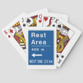 Rustplaats 400m Links Wegbord Pokerkaarten (Achterkant)
