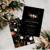 Rustroest terracotta floral vrijgezellenfeest kaart