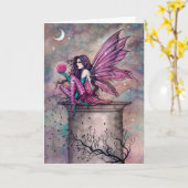 Rustspot Fairy Fantasy Art beroemd gemaakt door Mo Kaart (Gele Bloem)