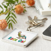 Ruststoel voor pensionering sleutelhanger (Zijkant)