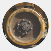 Rusttram Ronde Sticker (Voorkant)