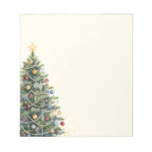 Rustwaterverf Kerstboom Kerstvakantie Notitieblok (Voorkant)