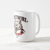 Rustwire Wolf Schedel T-Shirt Koffiemok (Voorkant rechts)