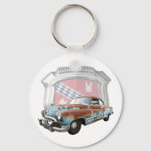 Rusty 1950 Buick met Emblem Sleutelhanger (Voorkant)