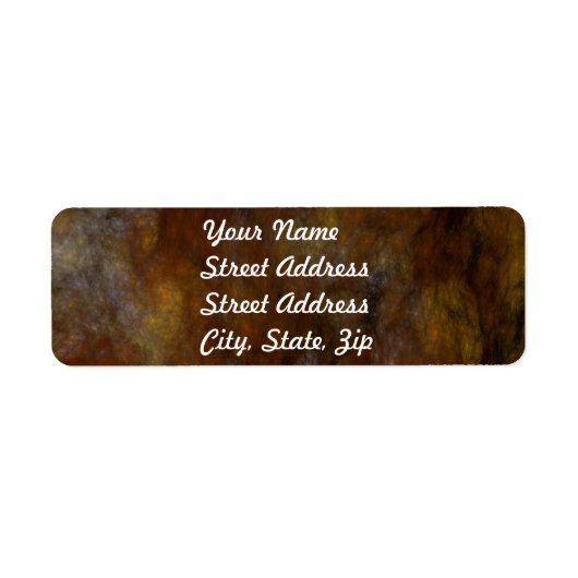 Rusty Abstract Fractal Return Address Sticker (Voorkant)