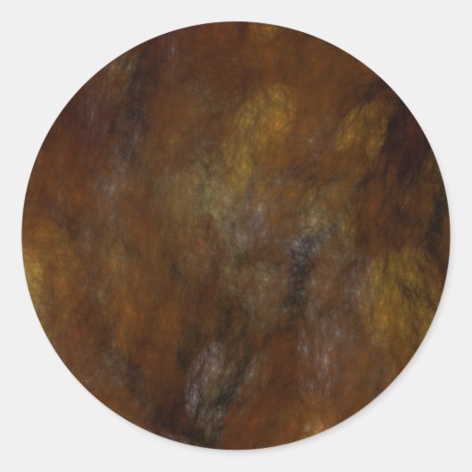 Rusty Abstract Fractal Round Sticker (Voorkant)