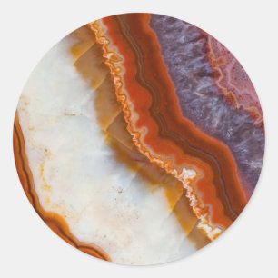 Rusty Amethyst Agate Ronde Sticker