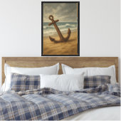 Rusty Anchor aan de kust Canvas Afdruk (Insitu (Slaapkamer))