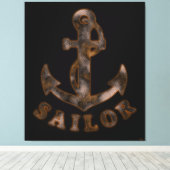 Rusty Anchor Canvas Afdruk (Insitu (Houten vloer))