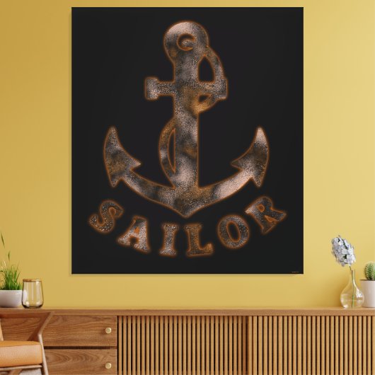 Rusty Anchor Canvas Afdruk (Insitu (Woonkamer))