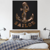 Rusty Anchor Canvas Afdruk (Insitu (Slaapkamer))