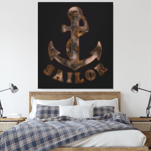 Rusty Anchor Canvas Afdruk (Insitu (Slaapkamer))
