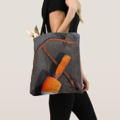 Rusty Anchor en Buoy op een strand Tote Bag (Dichtbij)