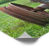 Rusty Antiek Hoesje Tractor Poster (Hoek)