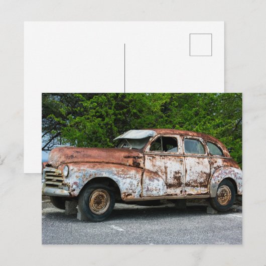 Rusty Antique Car Briefkaart (Voorkant / Achterkant)