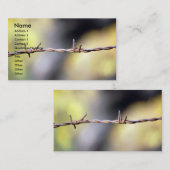 Rusty Barbed Wire Visitekaartje (Voorkant / Achterkant)