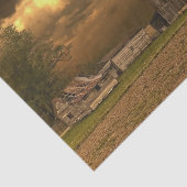 Rusty Barn onder Stormy Skies Tissuepapier (Detail)