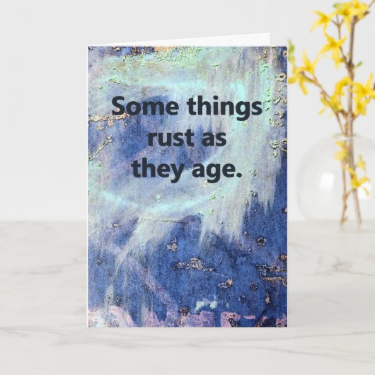 Rusty Birthday Kaart (Gele Bloem)