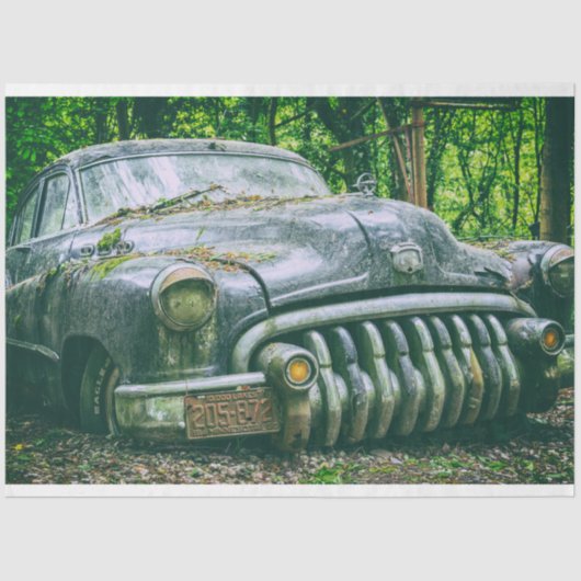 Rusty Black Car  20x30-decoupage Tissuepapier (Voorkant)